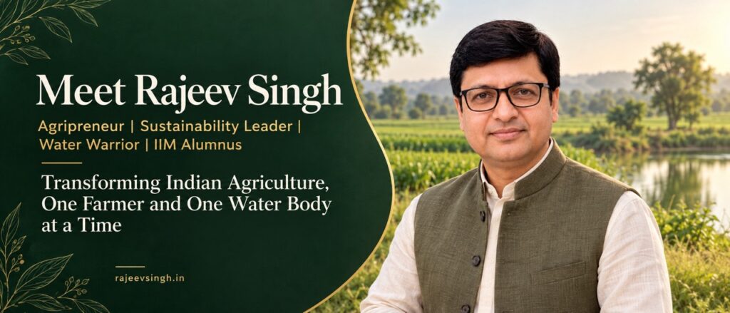 Rajeev Singh, agripreneur and sustainability leader promoting organic farming, farmer empowerment and environmental conservation in India