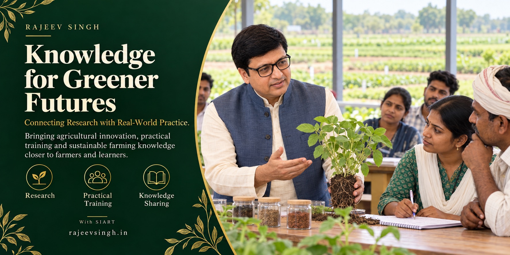 Rajeev Singh promoting Lab to Land agricultural innovation by connecting research, soil health solutions and practical farming with farmers