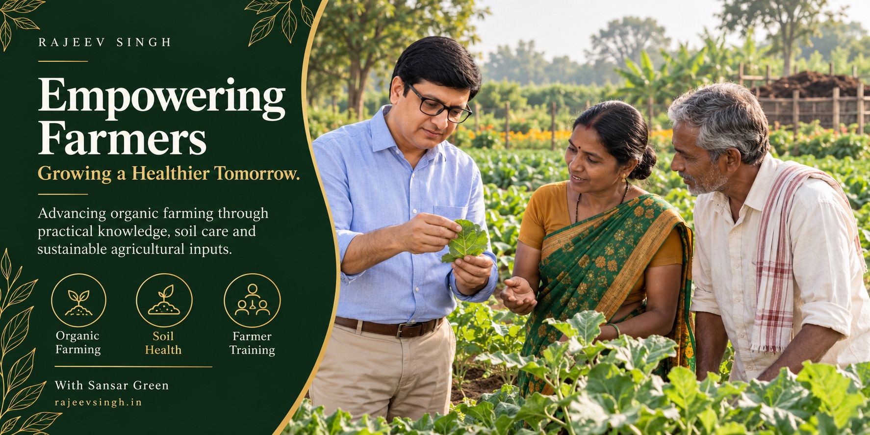Rajeev Singh, founder of Sansar Green, promoting organic farming, soil health and sustainable agriculture in India